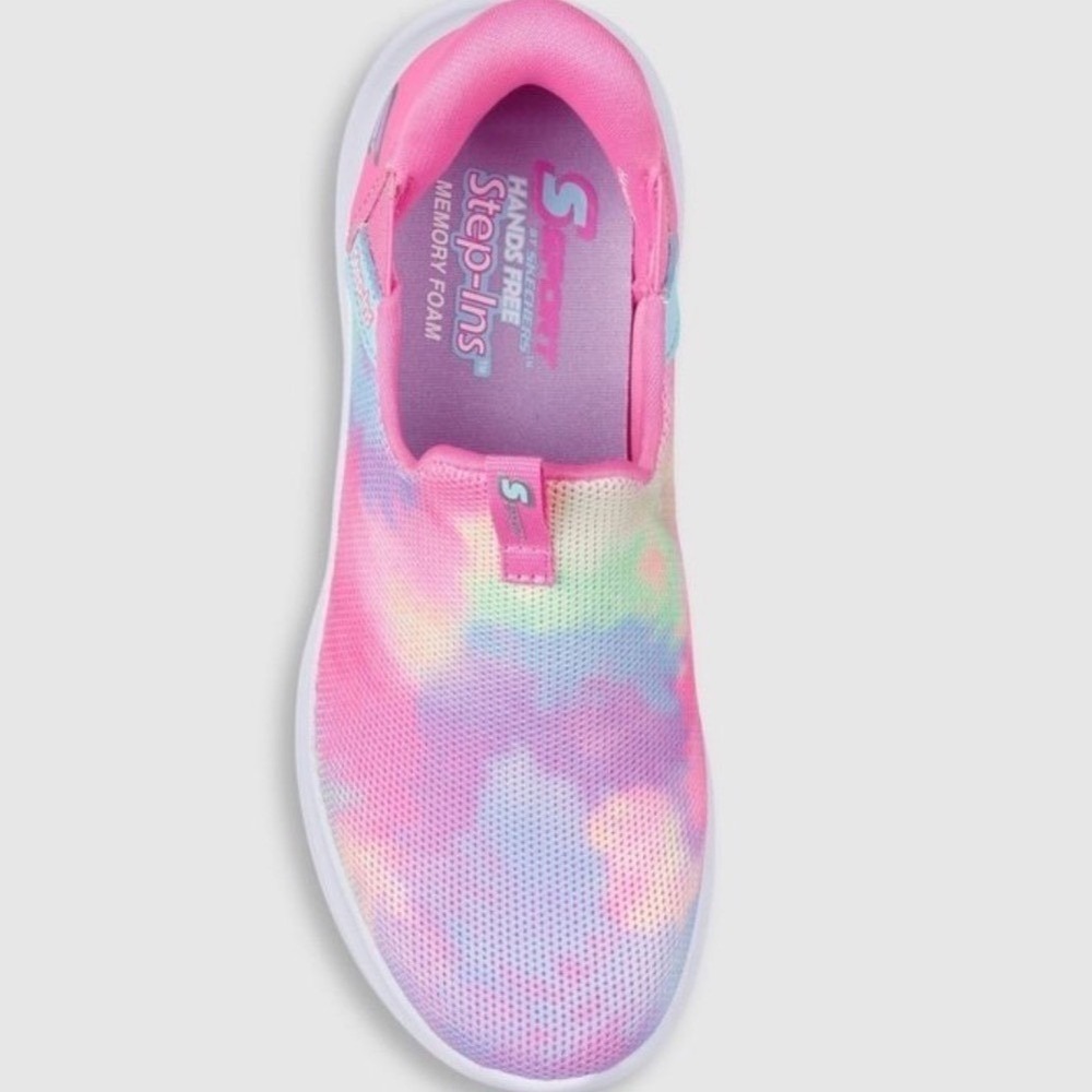 S Sport By Skechers Kids' Step-Ins Sneakers Tie Dye Slip On Cushioned- SIZE 2 - Picture 4 of 4